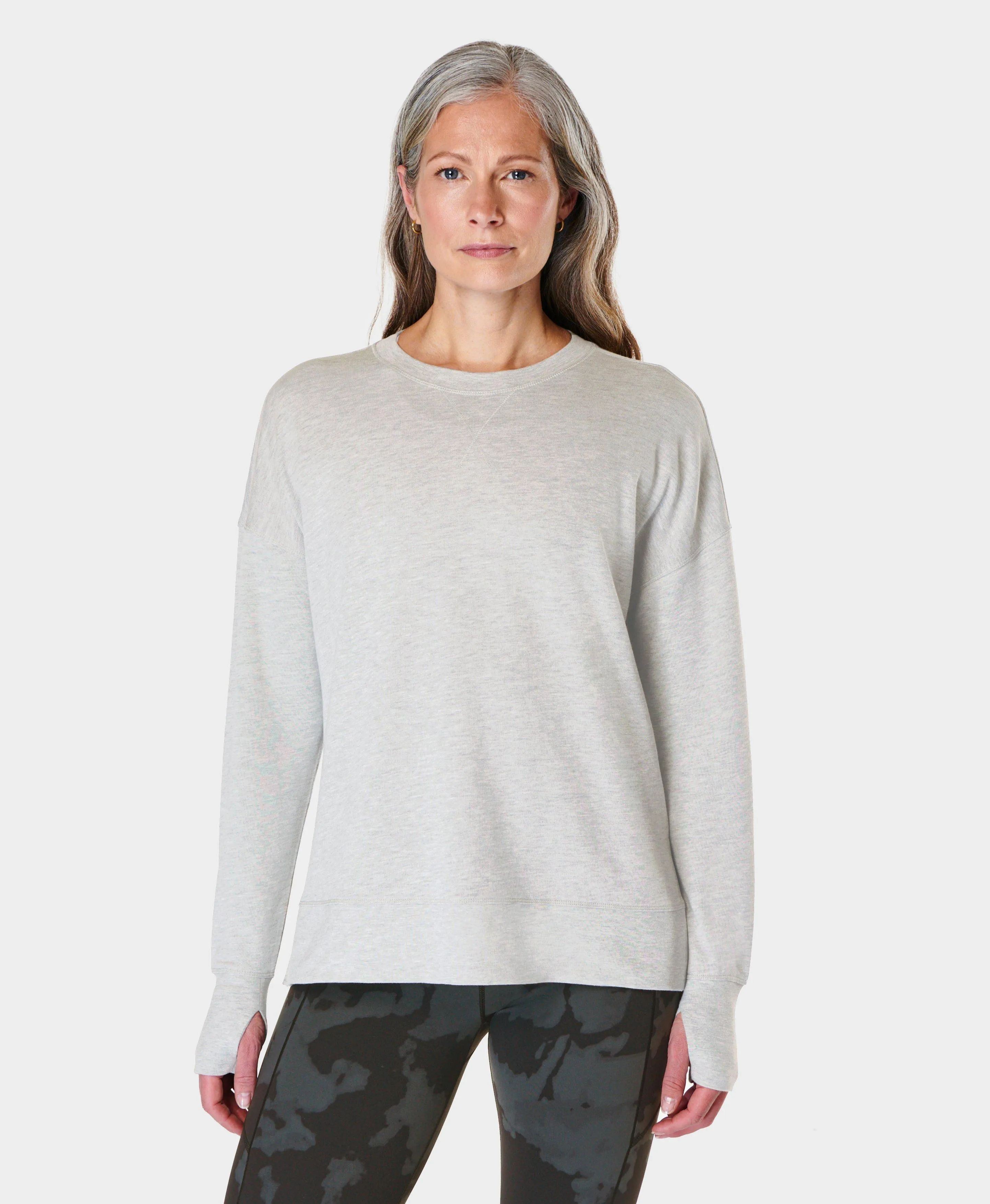 After Class Longline Sweatshir Sb8985b Light-Grey-Marl