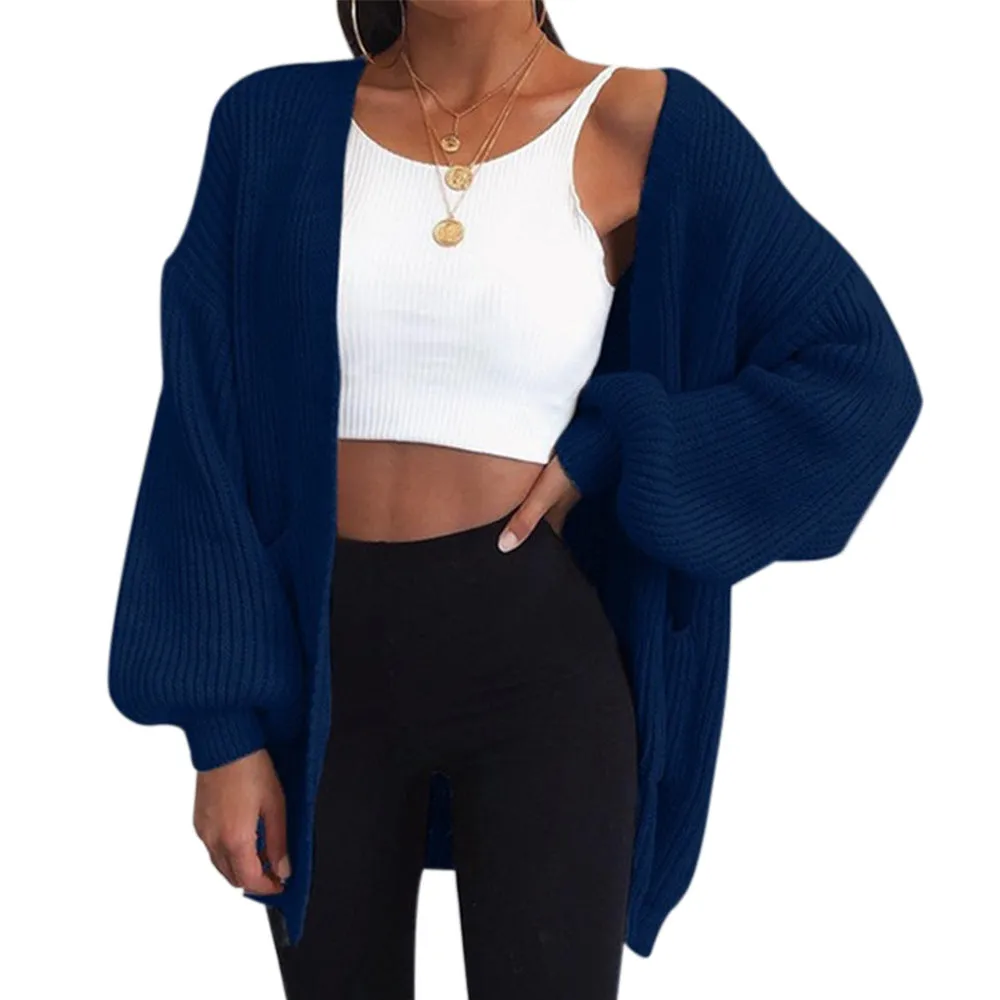 Chunky Oversized Loose Bell Sleeve Cable Knit Cardigan Knitwear