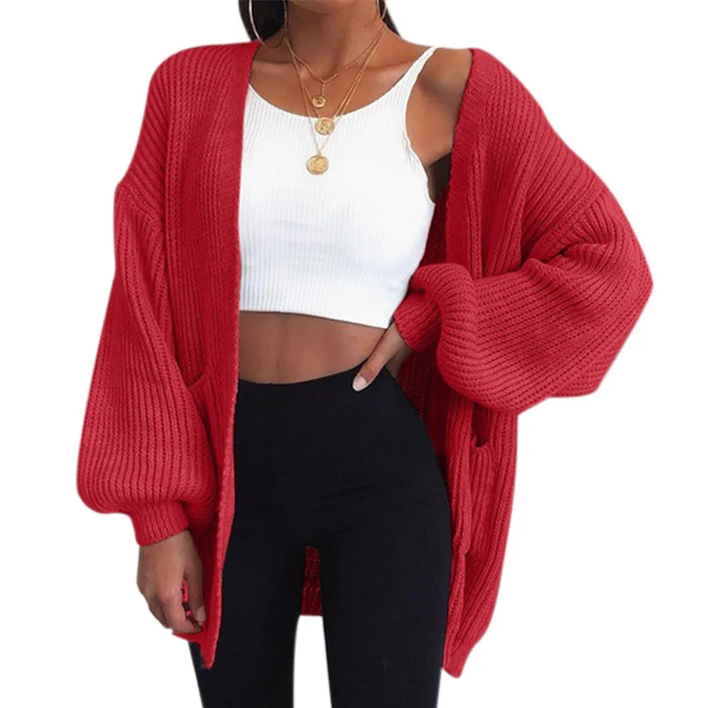 Chunky Oversized Loose Bell Sleeve Cable Knit Cardigan Knitwear