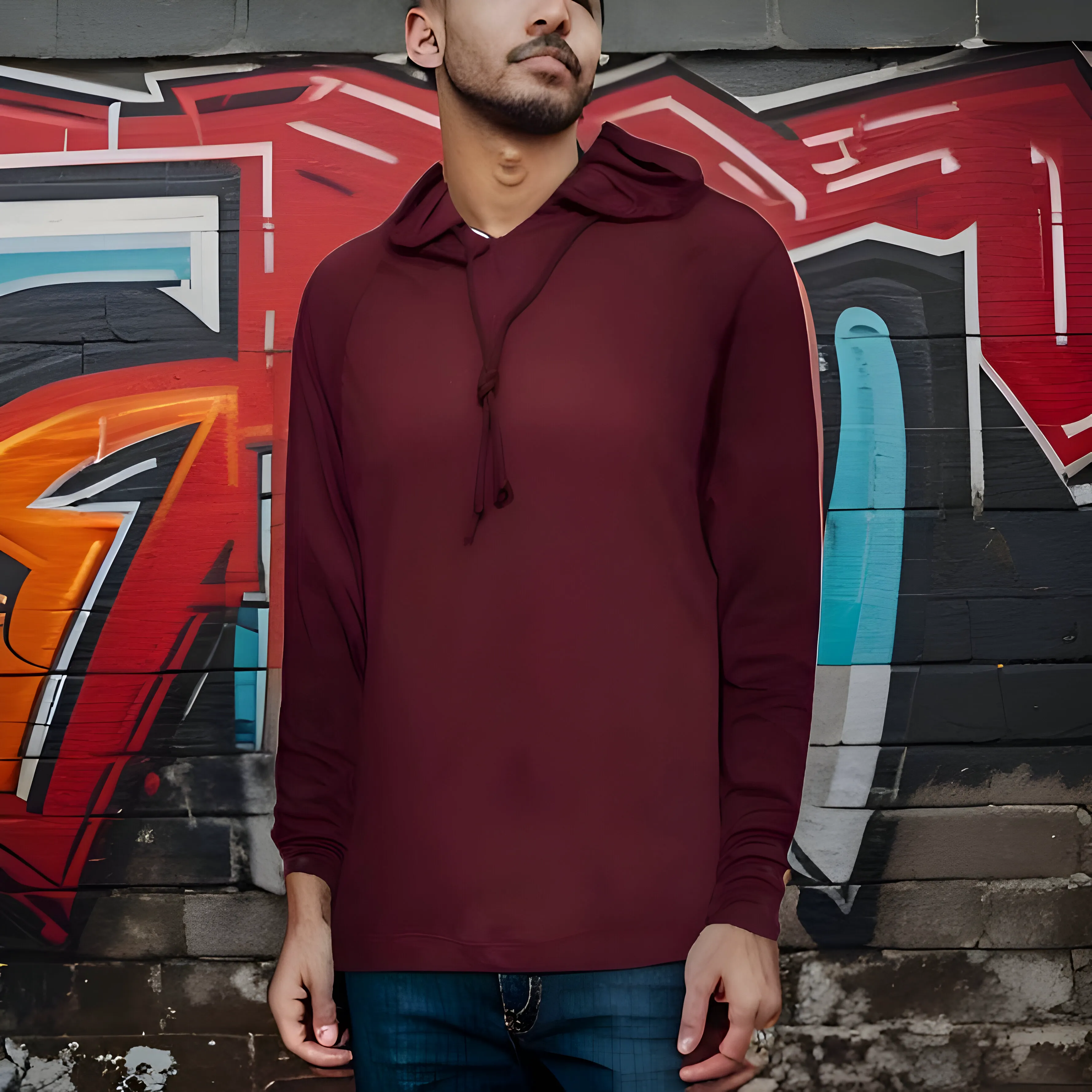 ^C.O.A.^ (BURGUNDY) LIGHTWEIGHT PULLOVER HOODIES (SUMMER STYLE)