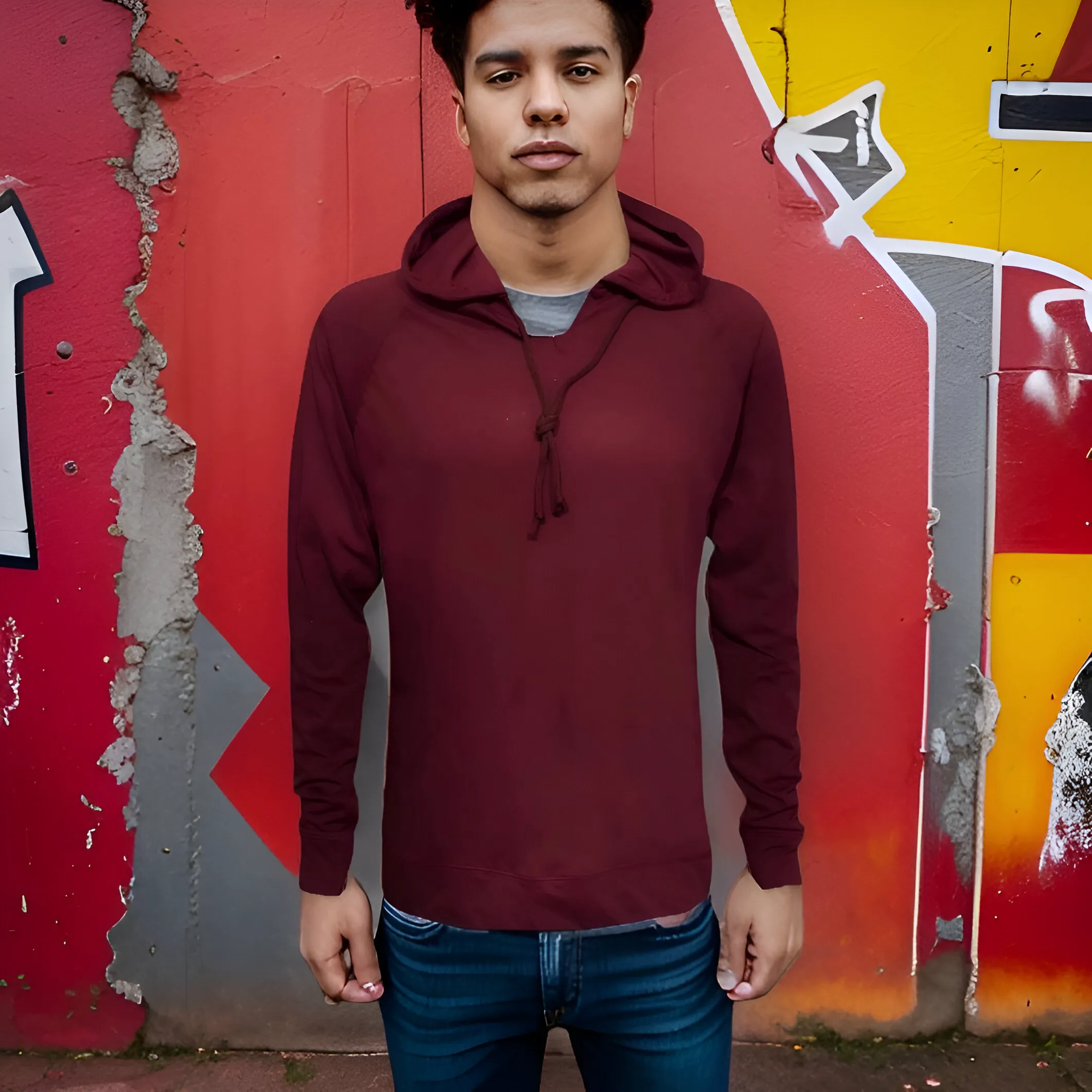 ^C.O.A.^ (BURGUNDY) LIGHTWEIGHT PULLOVER HOODIES (SUMMER STYLE)