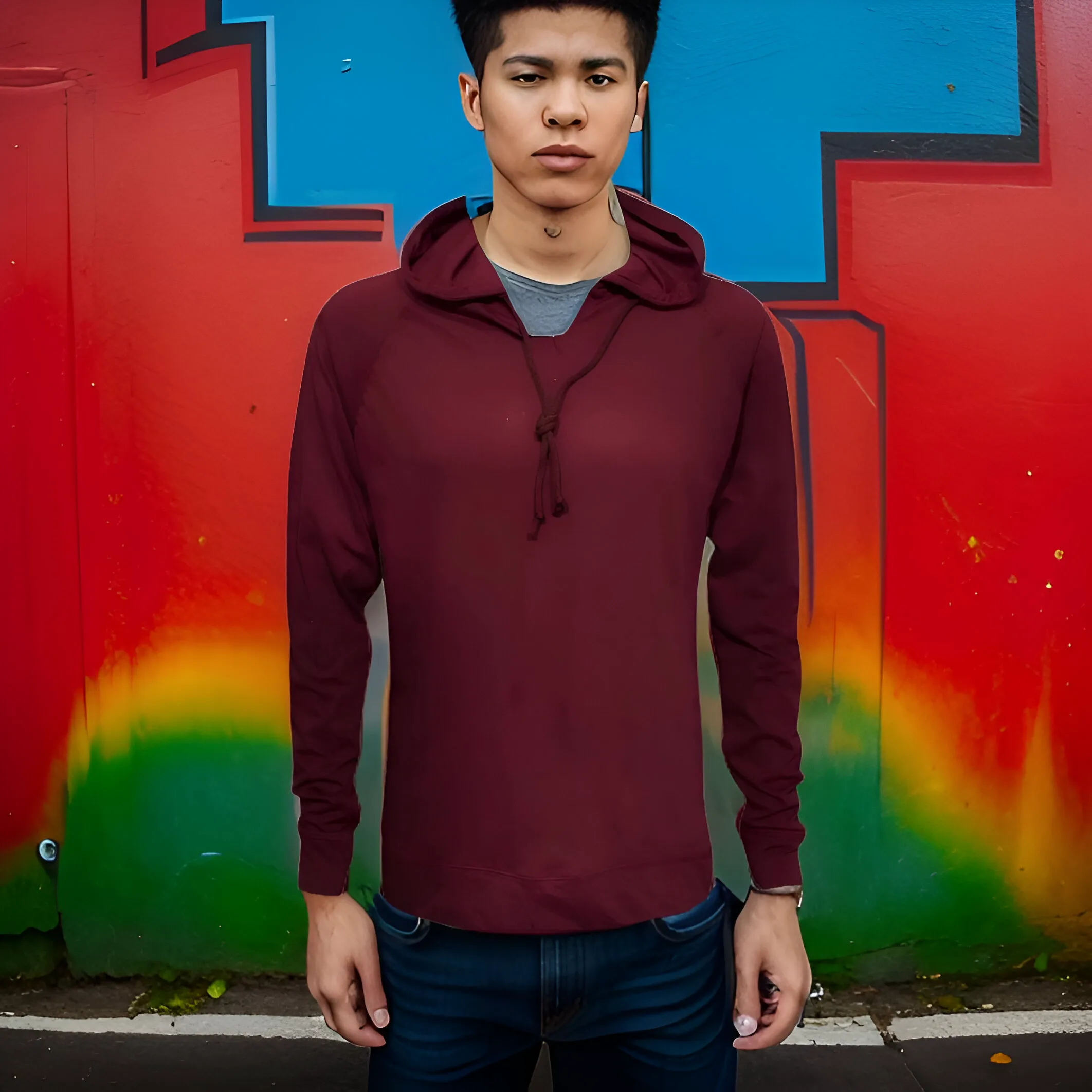 ^C.O.A.^ (BURGUNDY) LIGHTWEIGHT PULLOVER HOODIES (SUMMER STYLE)