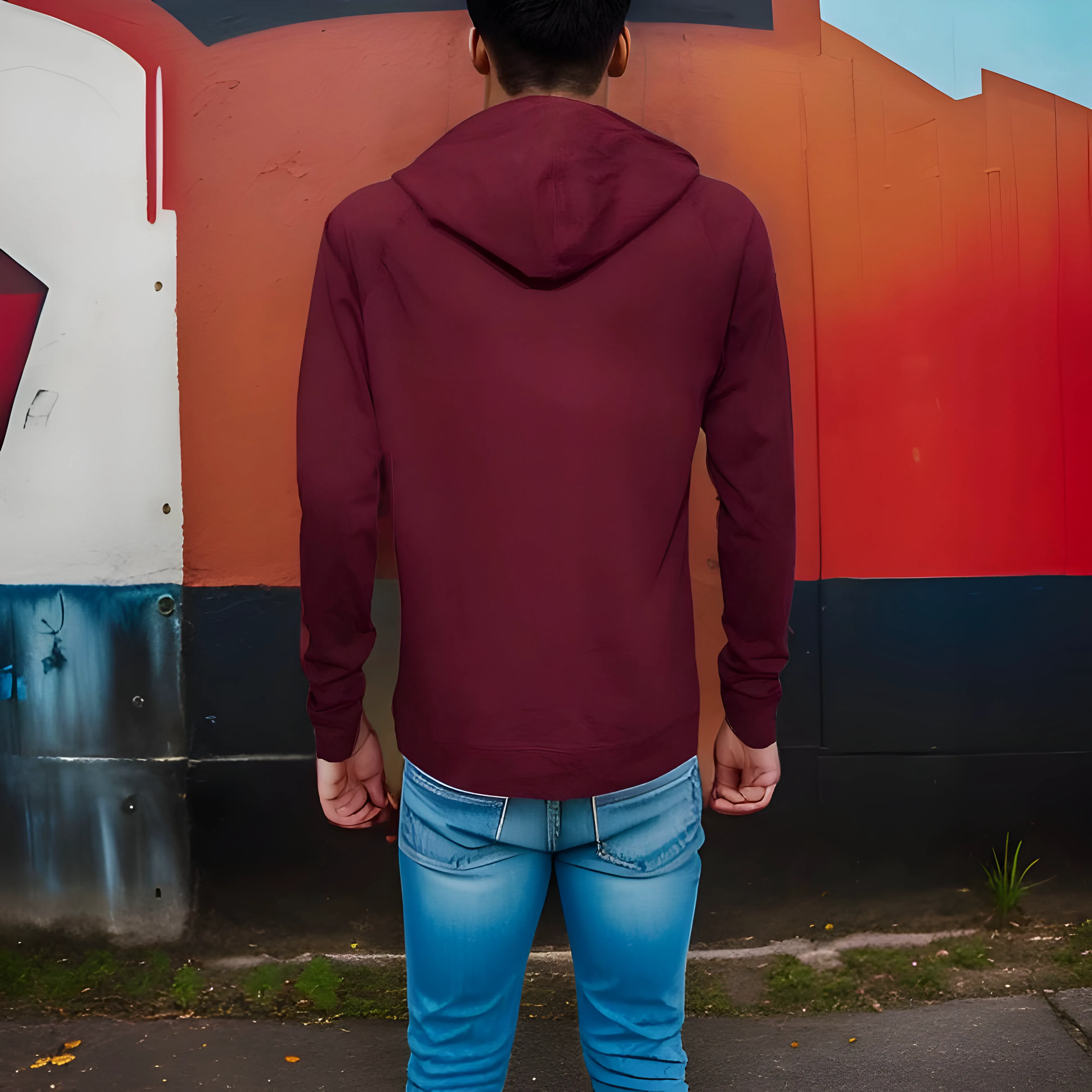 ^C.O.A.^ (BURGUNDY) LIGHTWEIGHT PULLOVER HOODIES (SUMMER STYLE)