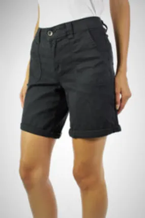 Cuffed Shorts with Front and Back Pockets