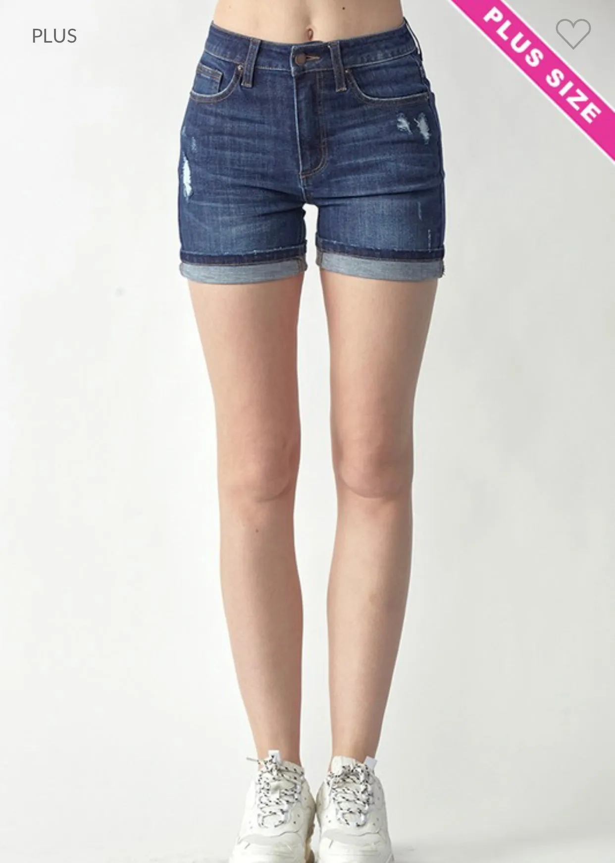 Curvy Dark Denim Shorts *FINAL SALE*