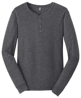 District DT1401 Gravel Long Sleeve Henley Tee