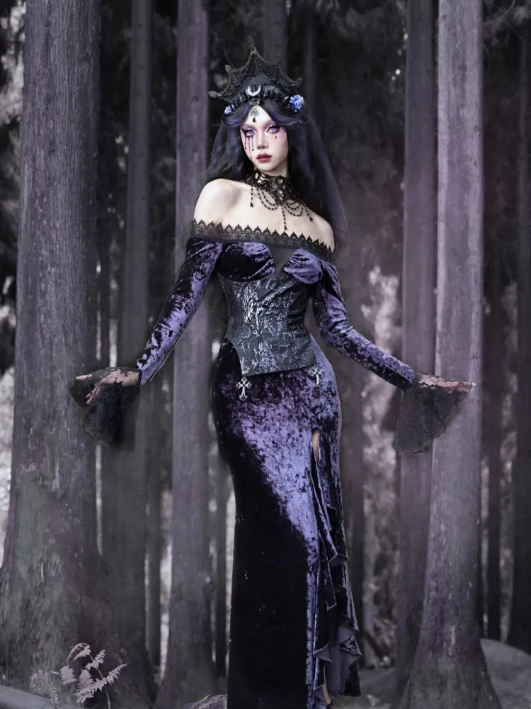 Gothic Velvet Lace Gown