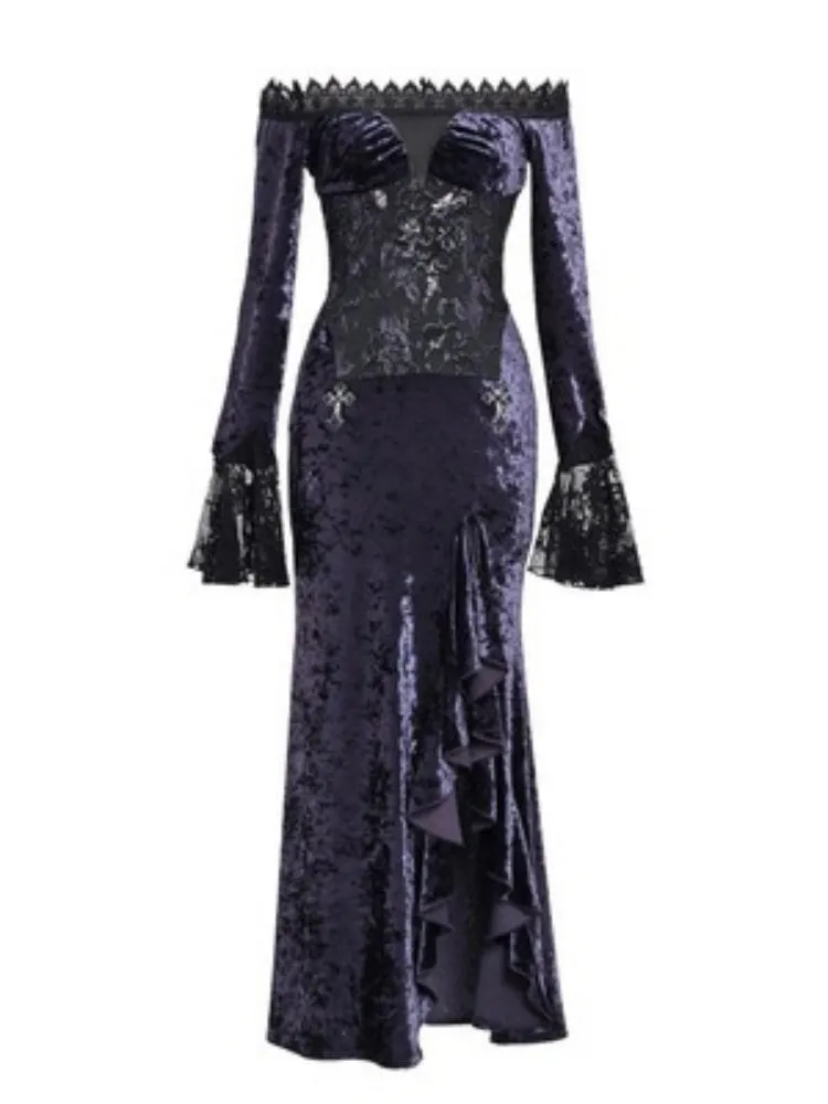 Gothic Velvet Lace Gown