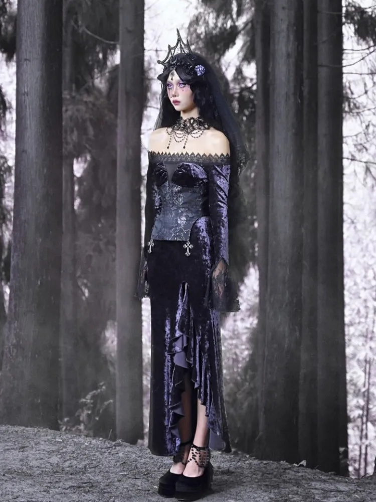 Gothic Velvet Lace Gown