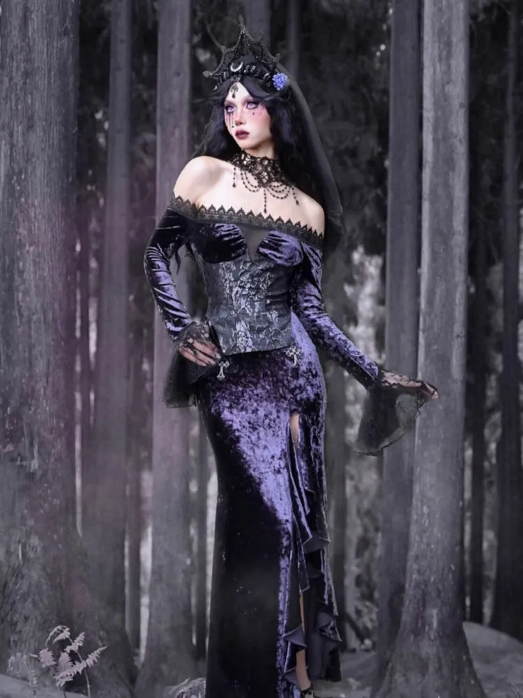 Gothic Velvet Lace Gown