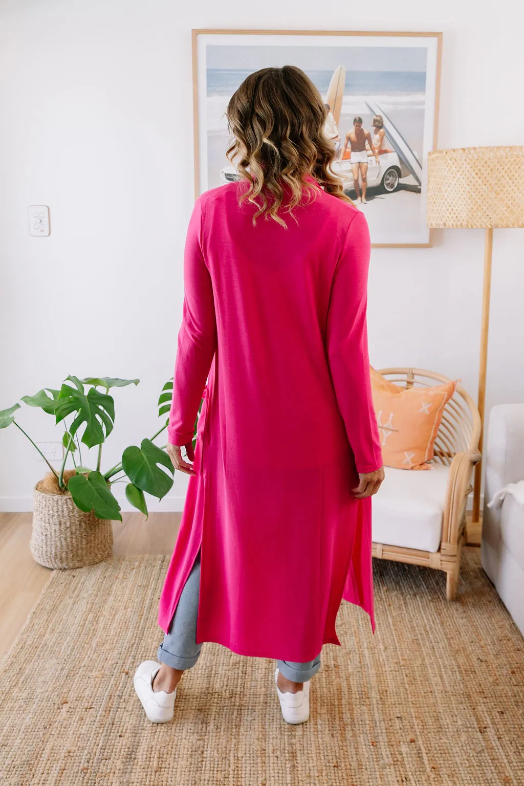 Jane Cardigan in Hot Pink