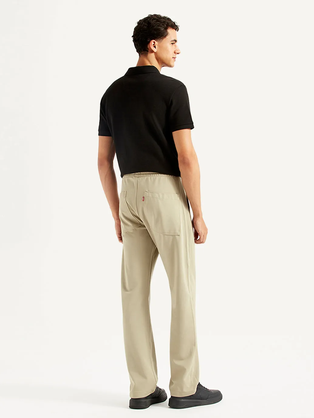 Men's Beige Relaxed Fit Track Pants