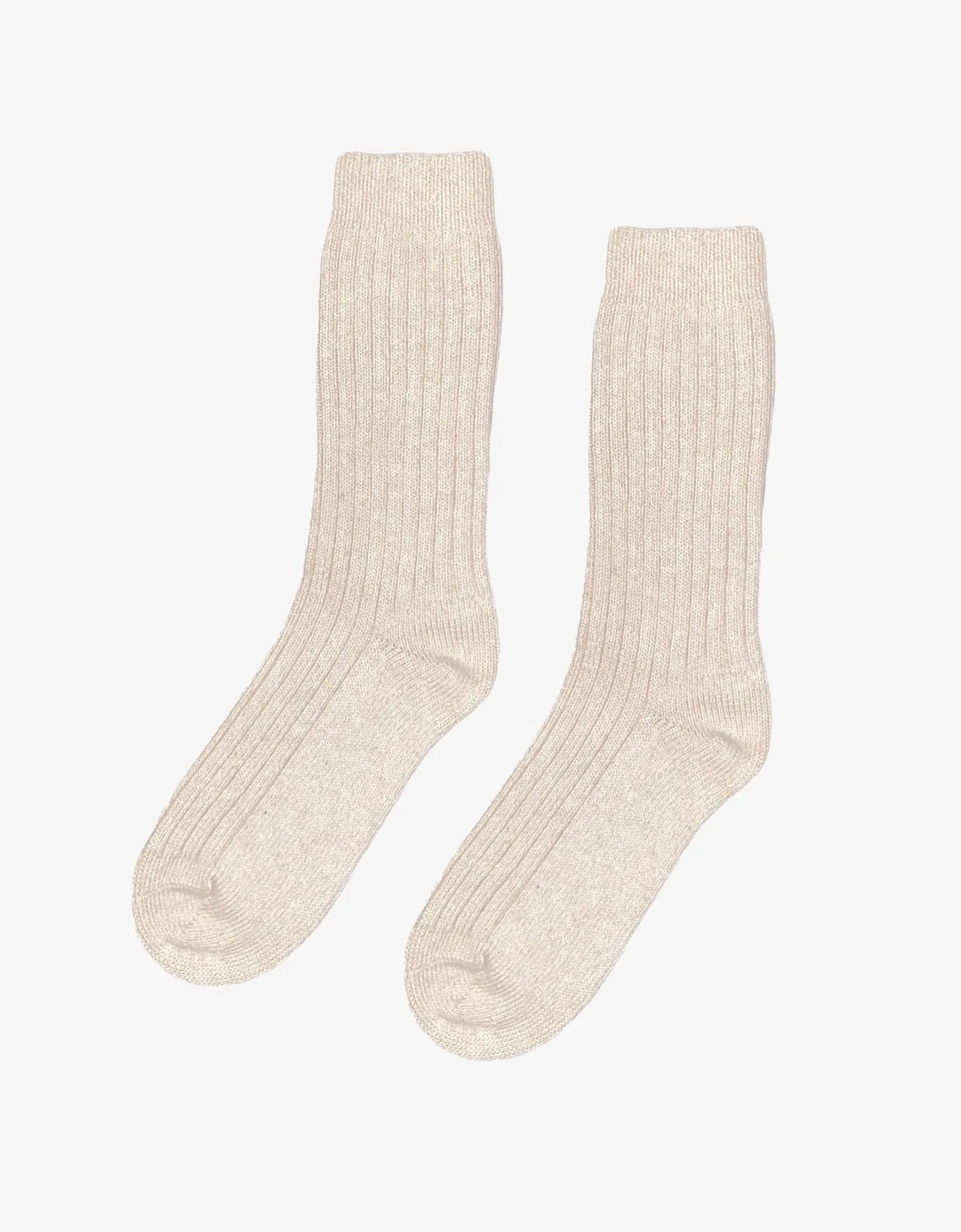 Merino Wool Blend Sock - Ivory White