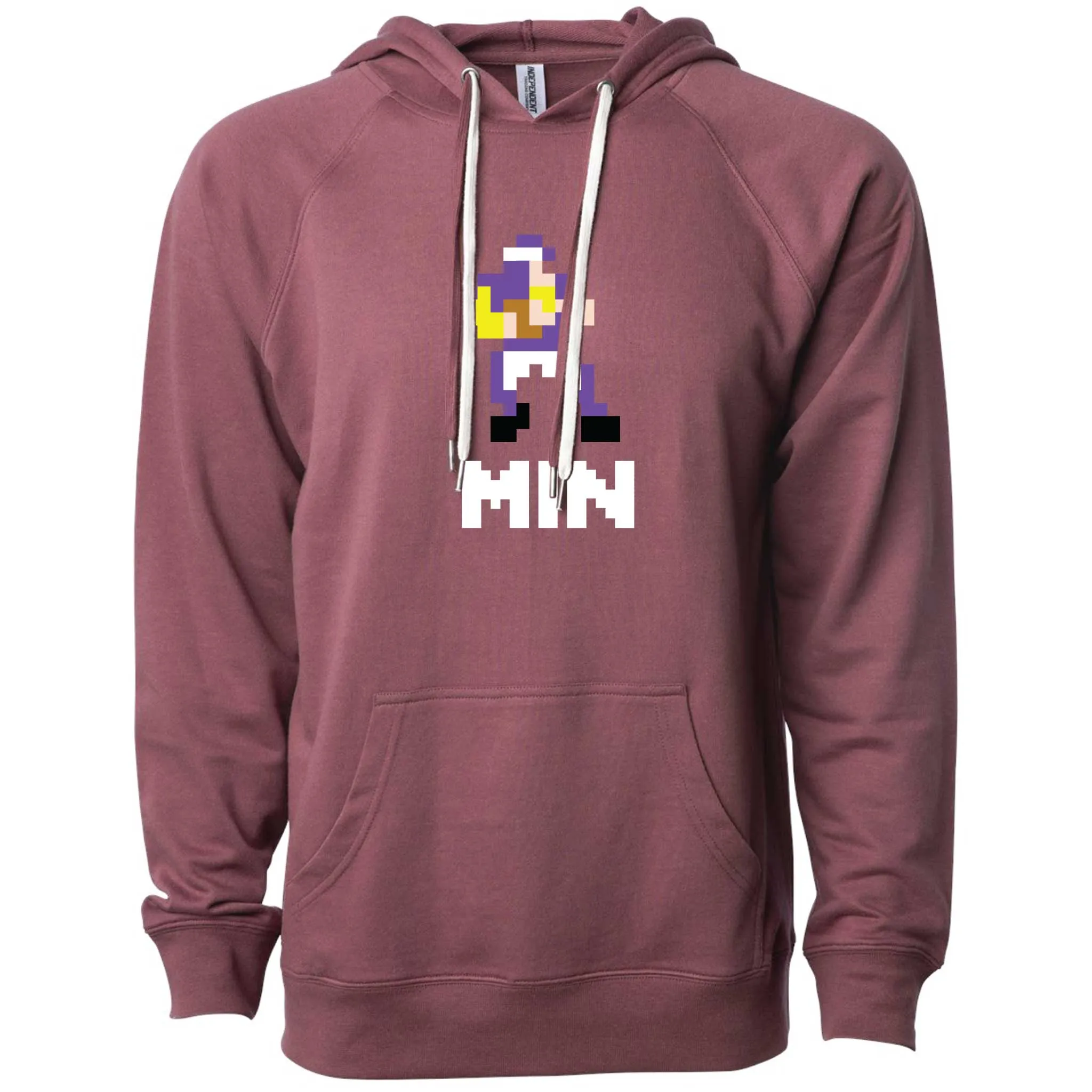 Minnesota 8-Bit Football Lightweight Hoodie