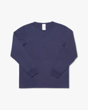 Nudie Jeans L/S Henley - Midnight