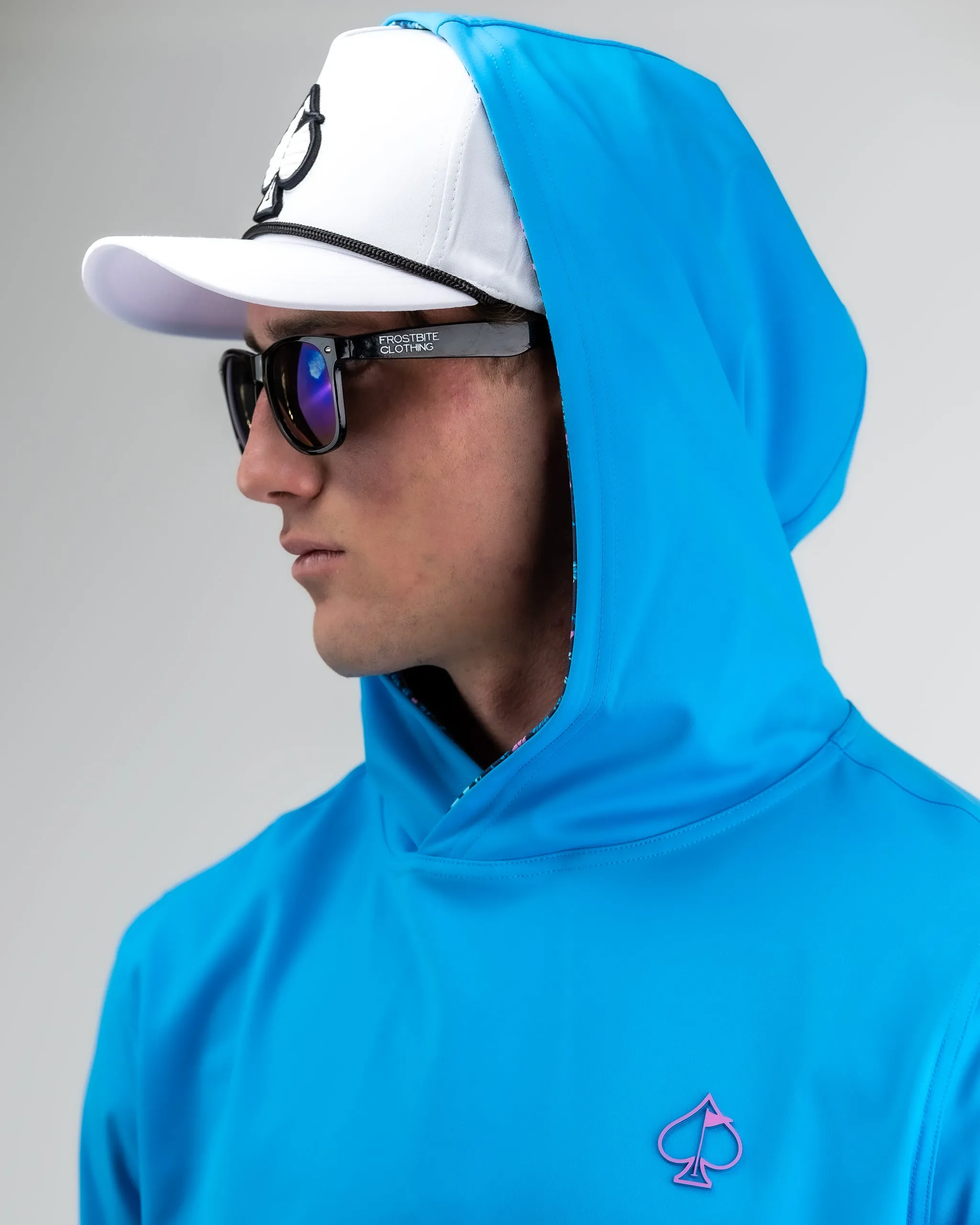 Performance Golf Hoodie - Fluorescent Floral