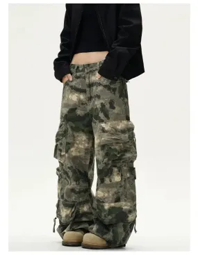 Relaxed Fit Camouflage Cargo Pants