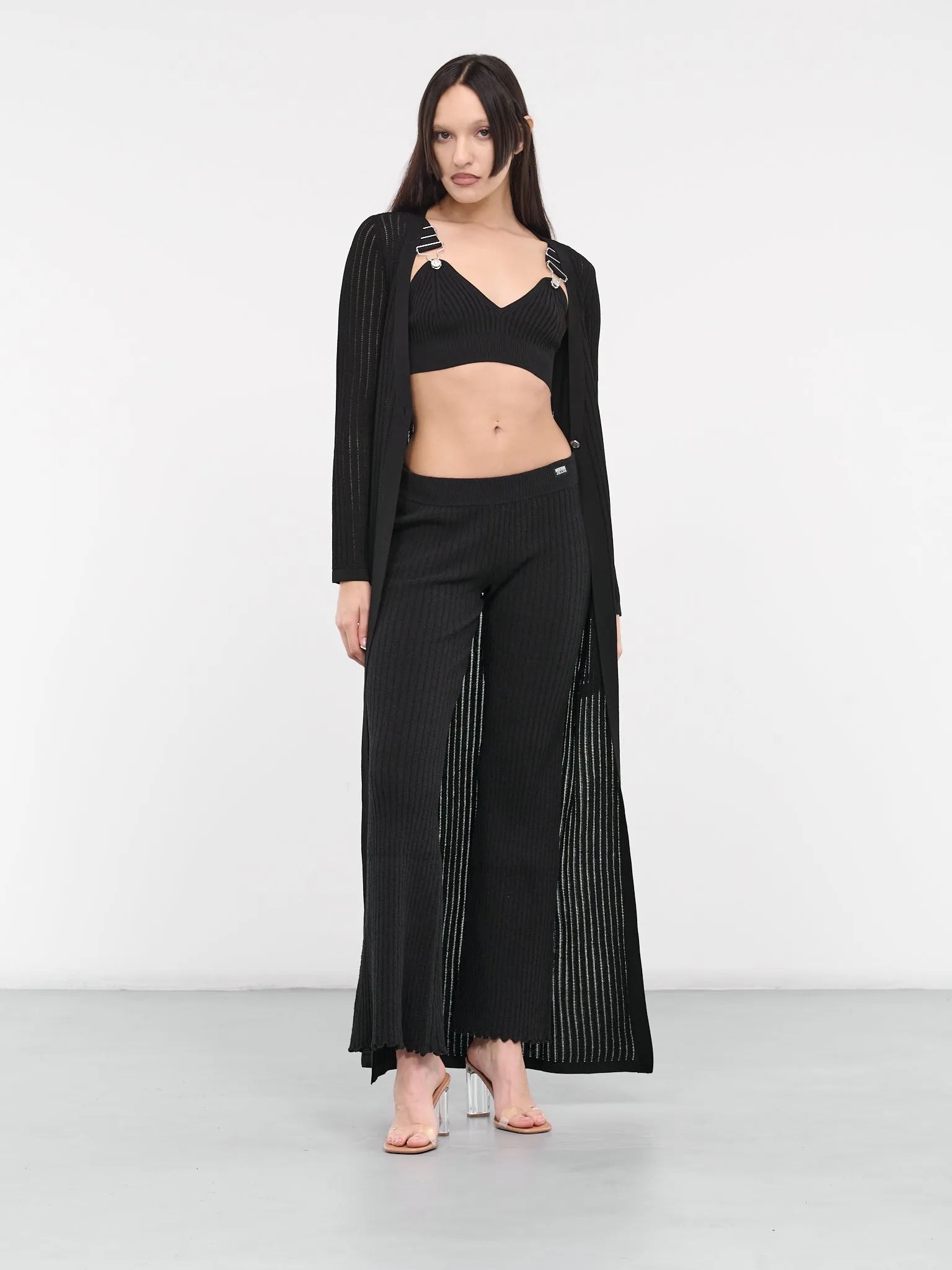 Rib-Knit Maxi Cardigan (J0902-3709-0555-BLACK)