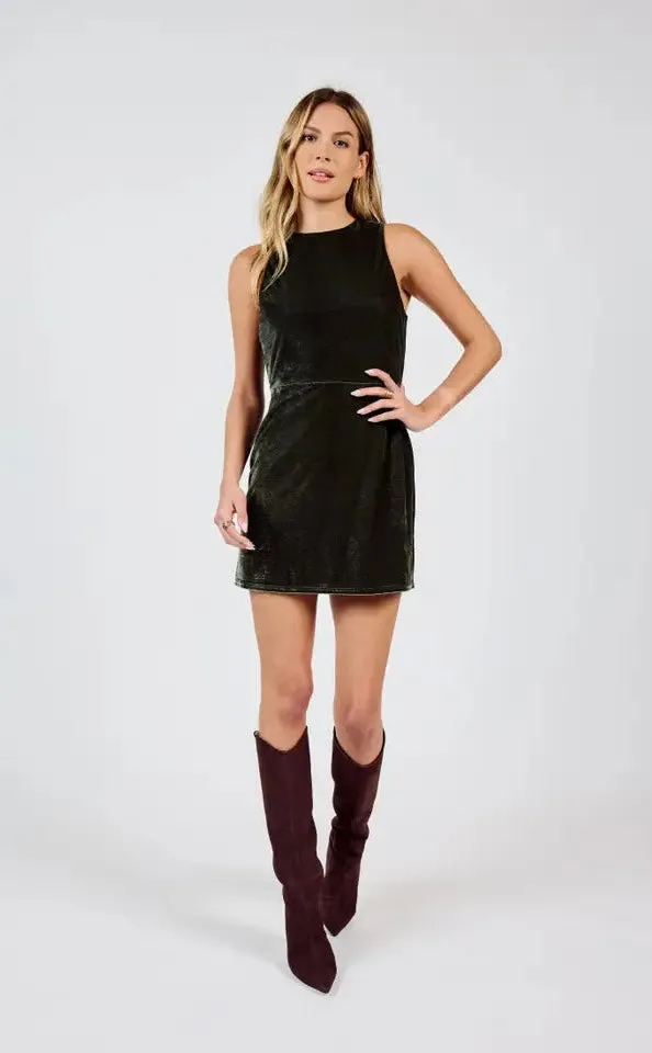 Sadie and Sage - Midnight Oil Mini Dress - Dark Moss