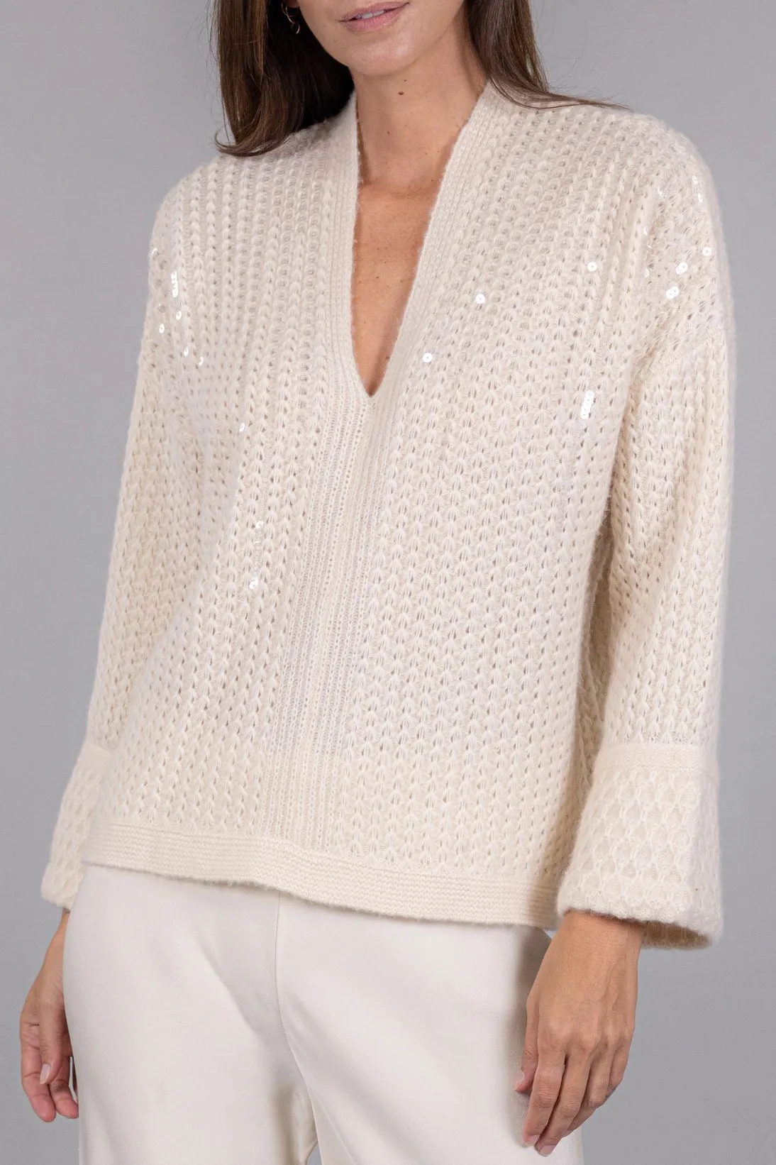 SEQUIN EMBELLISHED SWEATER