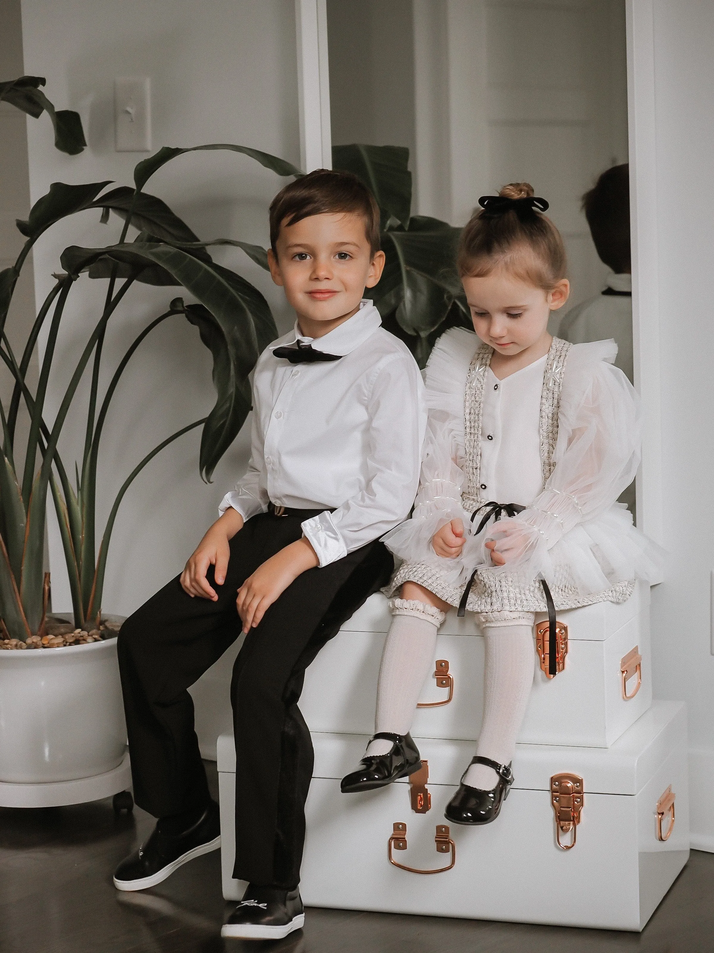 Tuxedo Shirt and Pants Set