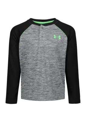 UA Twist Henley LS Pitch Grey