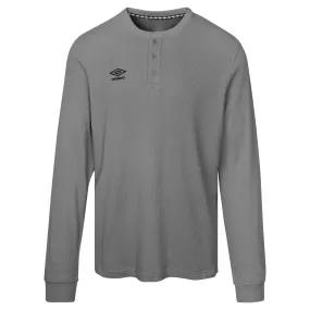 UMBRO MENS LS WAFFLE HENLEY