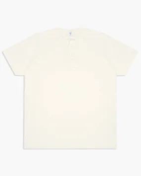 Velva Sheen 14/1 Pigment S/S Henley Tee - Off White