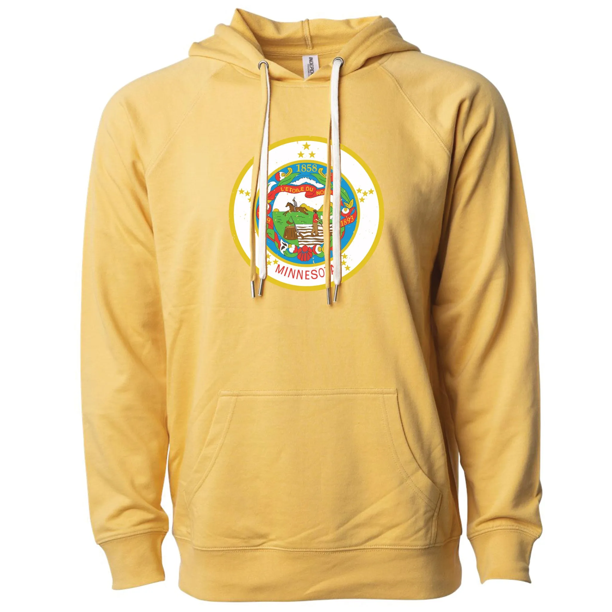 Vintage Minnesota State Flag Lightweight Hoodie